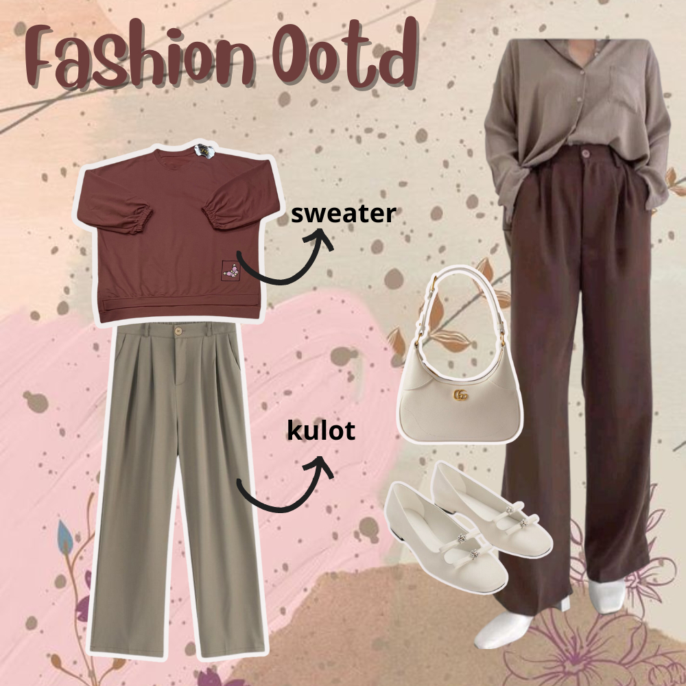 Ootd Outfit set | Outfit set korean style | OOTD Korean Style | Outfit korean style Sweater wanita |