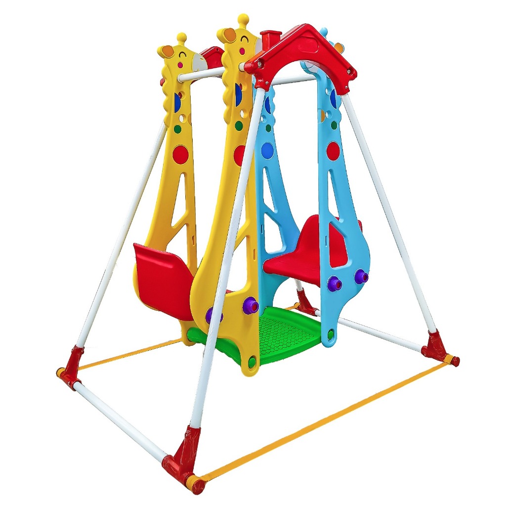 JM 30225 Ayunan Double Swing Girrafe  Alternatif Haenim Popo Swing Playground