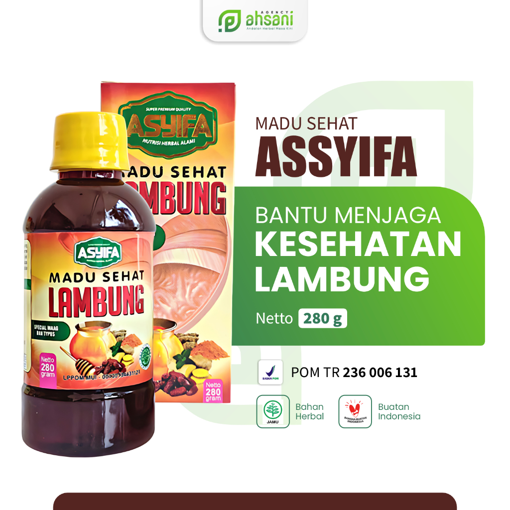 

Madu Assyifa Madu Herbal Sehat 280gr Mengobati Magh Dan Melancarkan Pencernaan Bpom Halal
