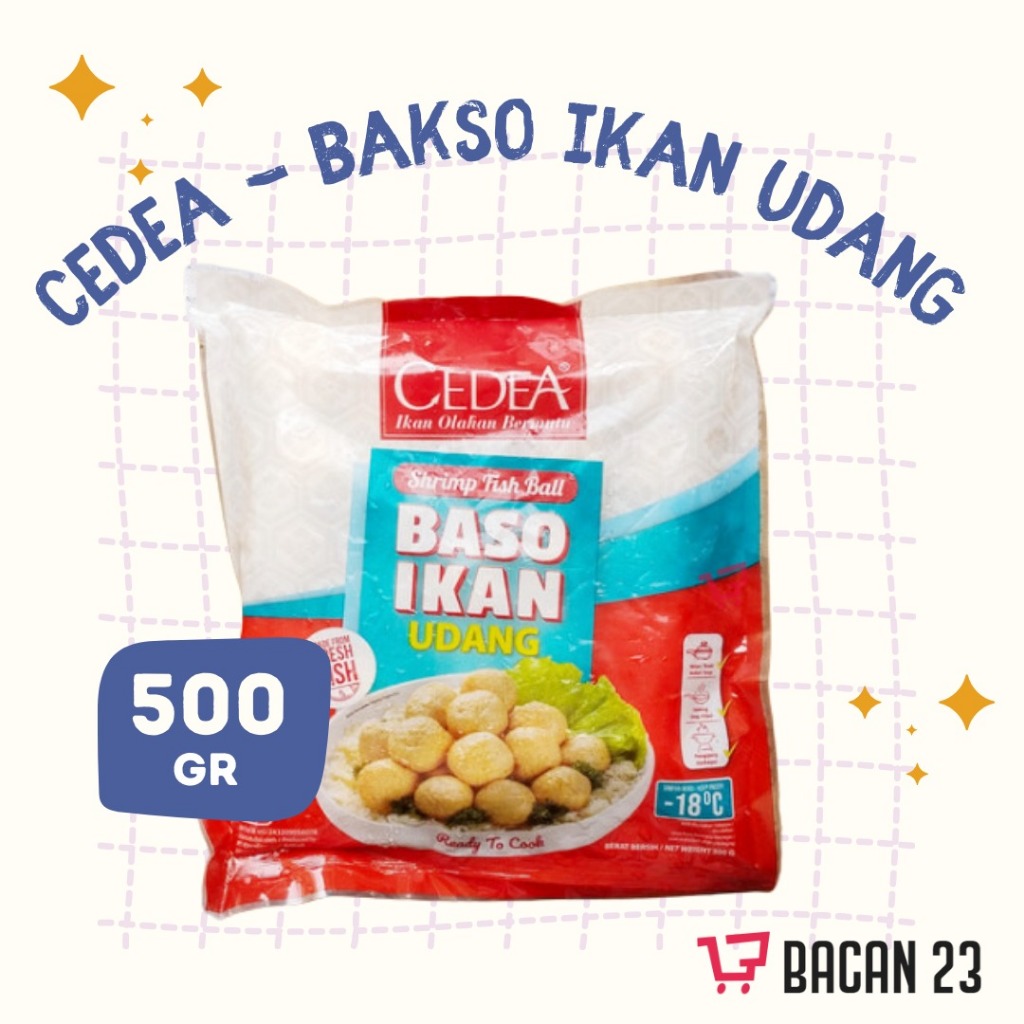 

Cedea Baso Ikan dan Udang (500gr) / Bakso Ikan Seafood Frozen Food / Bacan23 - Bacan 23