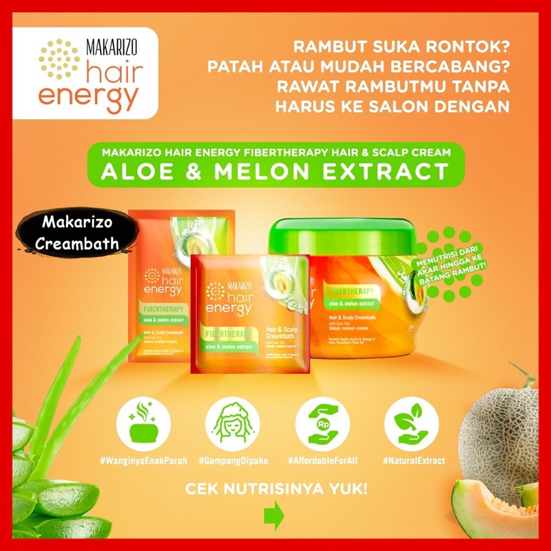 MAKARIZO HAIR ENERGY FIBER CREAM EXTRACT CREAMBATH