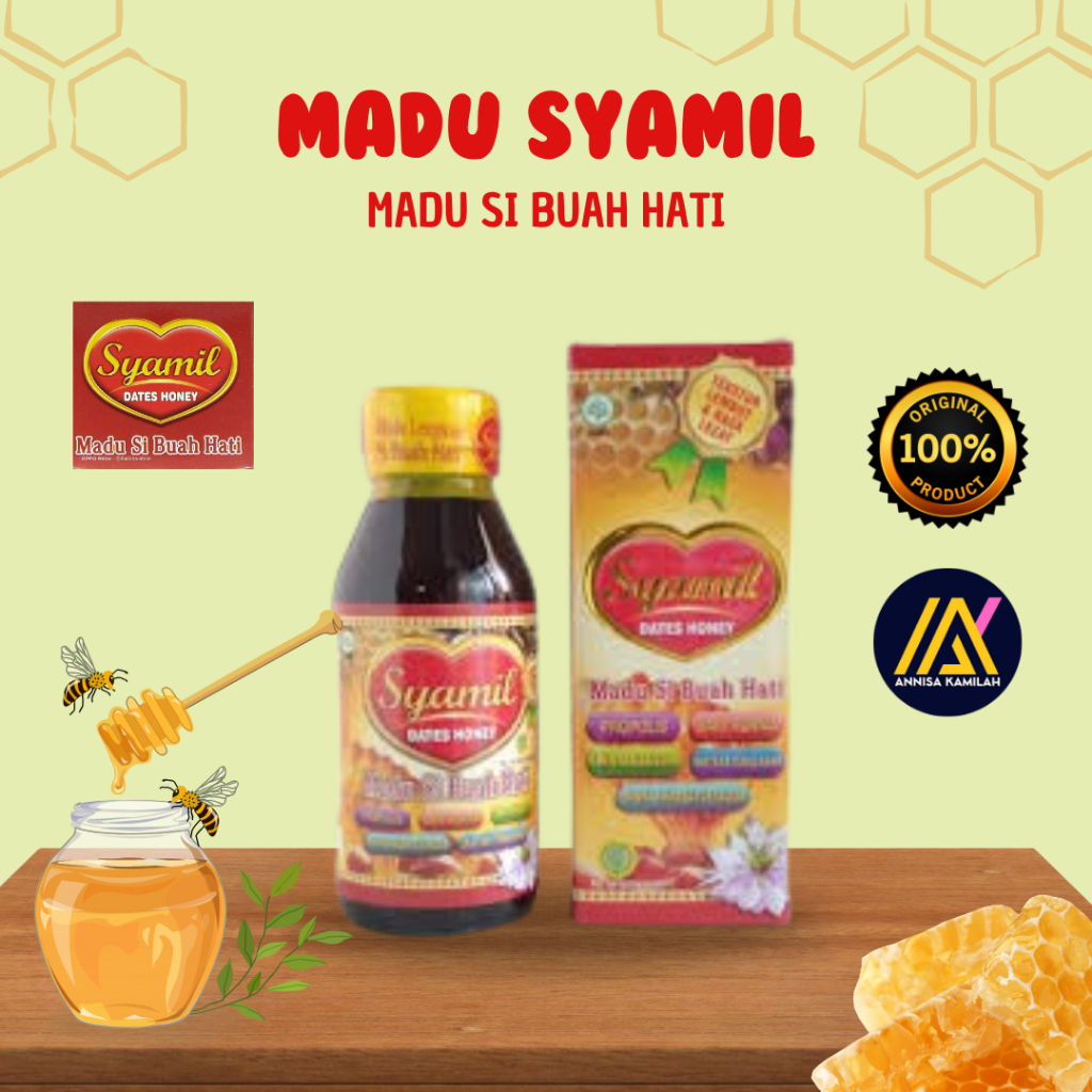 SYAMIL - Dates Honey Madu Anak Si Buah Hati 125ml - Syamil Si Buah Hati | Syamil Anak | Madu Anak - 
