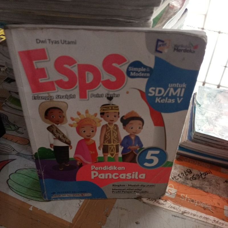 BUKU ESPS PPKN/PENDIDIKAN PANCASILA UNTUK SD KELAS 5 KURIKULUM MERDEKA PENERBIT ERLANGGA