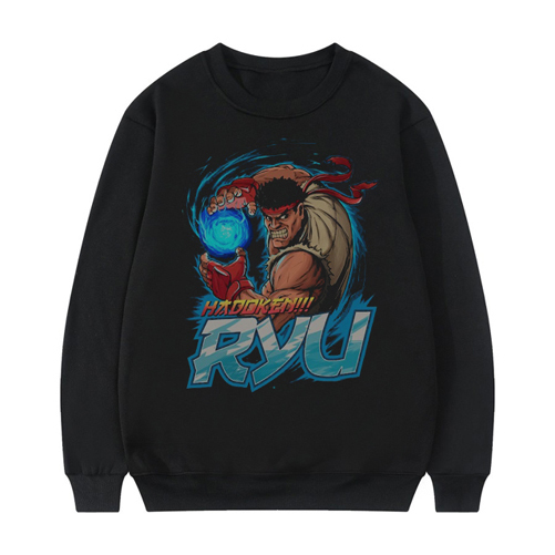 Sweater Street Fighter Ryu Crewneck Bahan Cotton Fleece | Ready Stock | Siap Kirim | Langsung Order 