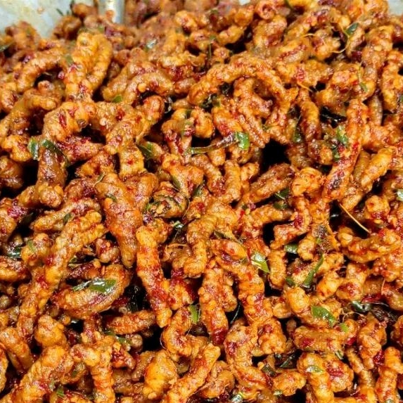 

500 g SAYMA Usus Goreng Crispy Gurih Asin Pedas Daun Jeruk Balado Original Bawang