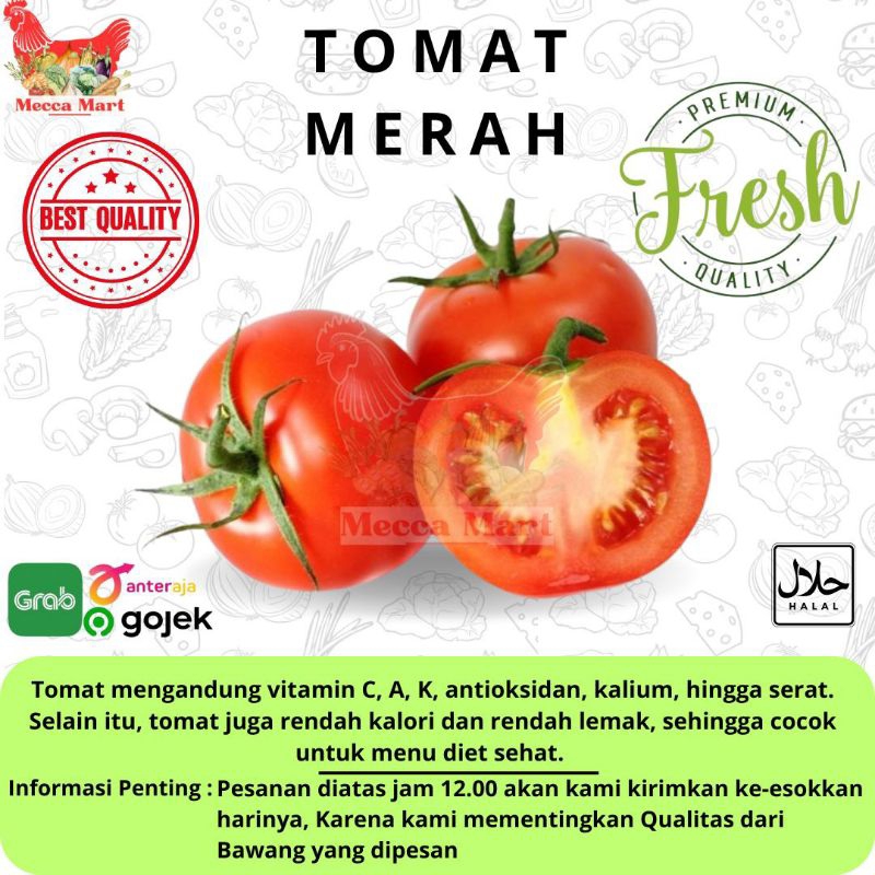 

TOMAT MERAH FRESH (500gr) - SAYURAN FRESH