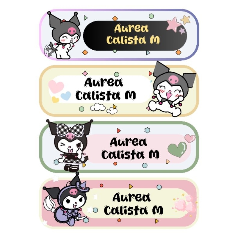 

KUROMI.. TERMURAH LABEL STCKER NAMA