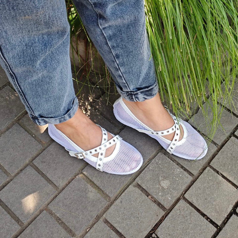 ARLETE.ID Queena (Sepatu Wanita - Sepatu Jaring - Flat Shoes)