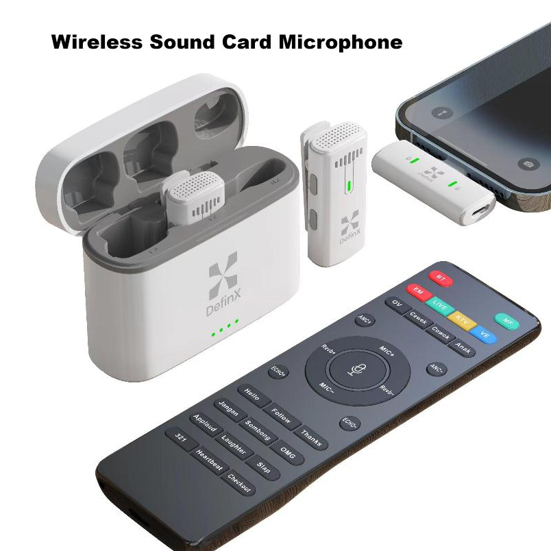 DefinX SC-01 Live Sound card Wireless Bluetooth  2in1 Wireless Clip Sound Card Bluetooth Soundcard A