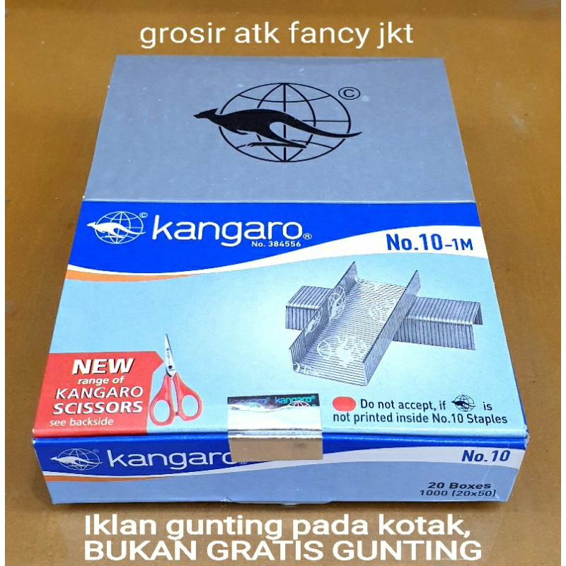 

( 1 dus = 20 pak kecil ) Isi Staples Kangaro No.10 Kecil