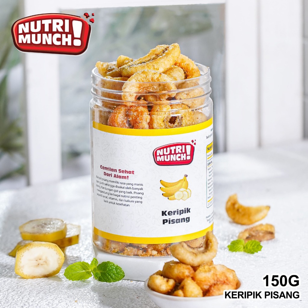 

NUTRIMUNCH KERIPIK BUAH PISANG 150 GRAM ASLI BUAH PISANG KERIPIK SNACK FRUIT ORIGINAL