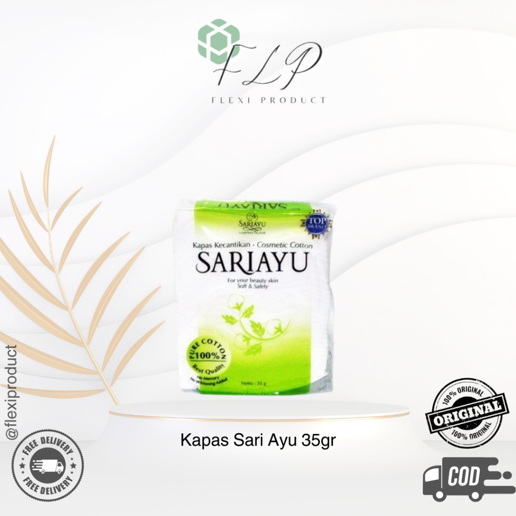 [Sari Ayu] Kapas Kecantikan 35gr / kapas pembersih wajah / Facial Cotton 100% original