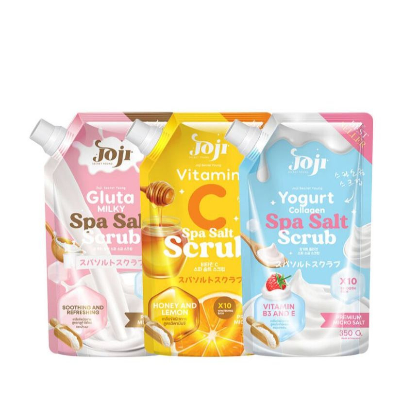 (NEW) JOJI SECRET YOUNG OFFICIAL Spa Salt Scrub 350gr / Lulur Badan / Garam Pemutih Badan / Scrub / 