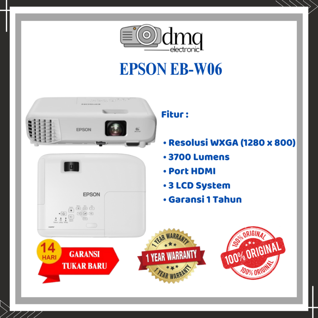 Proyektor Epson W06 WXGA / Epson eb-w06