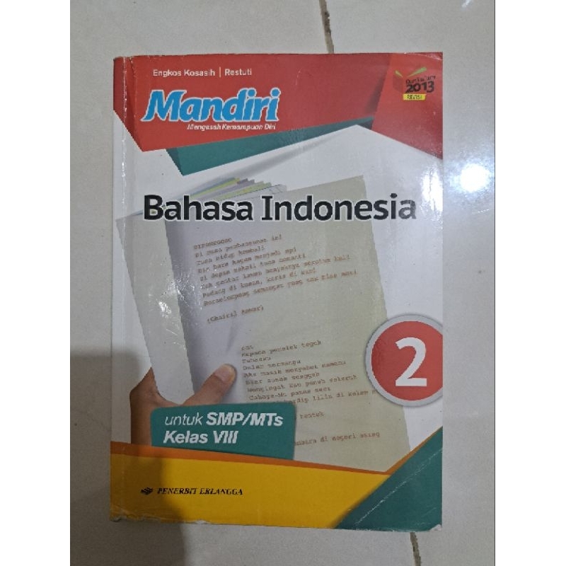 

TERMURAH Buku Paket Bahasa Indonesia Mandiri SMP Kelas 8 Kurikulum 2013 (BEKAS) dan ada beberapa jawaban