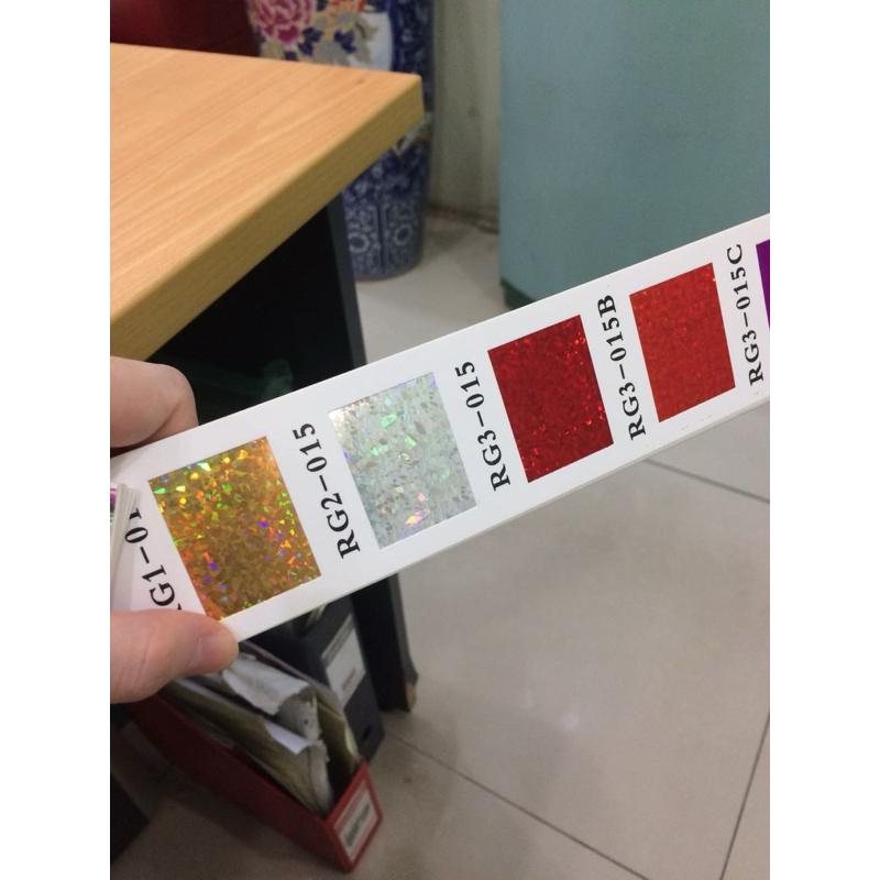 KERTAS FOIL HOLOGRAM / HOT STAMPING FOIL 1/2 ROLL HOLOGRAM EMAS / HOLOGRAM SILVER / Hotprint / Poly 