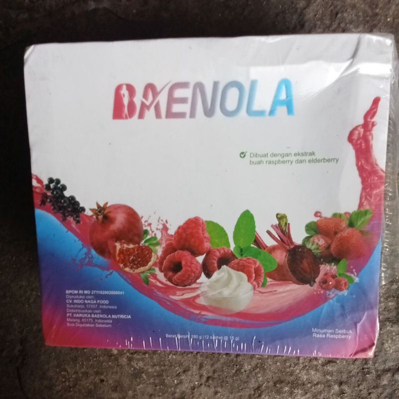 

Baenola Minuman Serbuk rasa Raspberry 180g (12sch @15g)