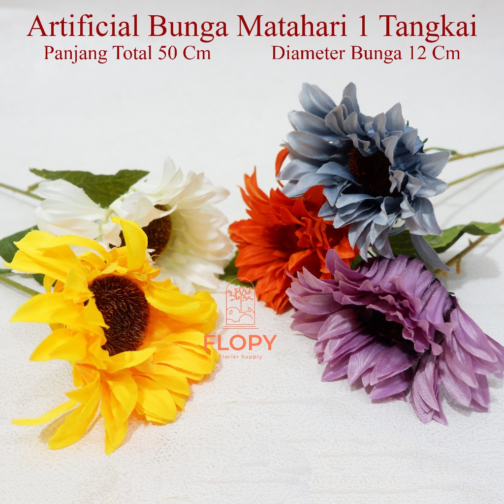 [ 1 Tangkai ] Artificial Bunga Matahari 1 Tangkai / Artificial Bunga Dekorasi