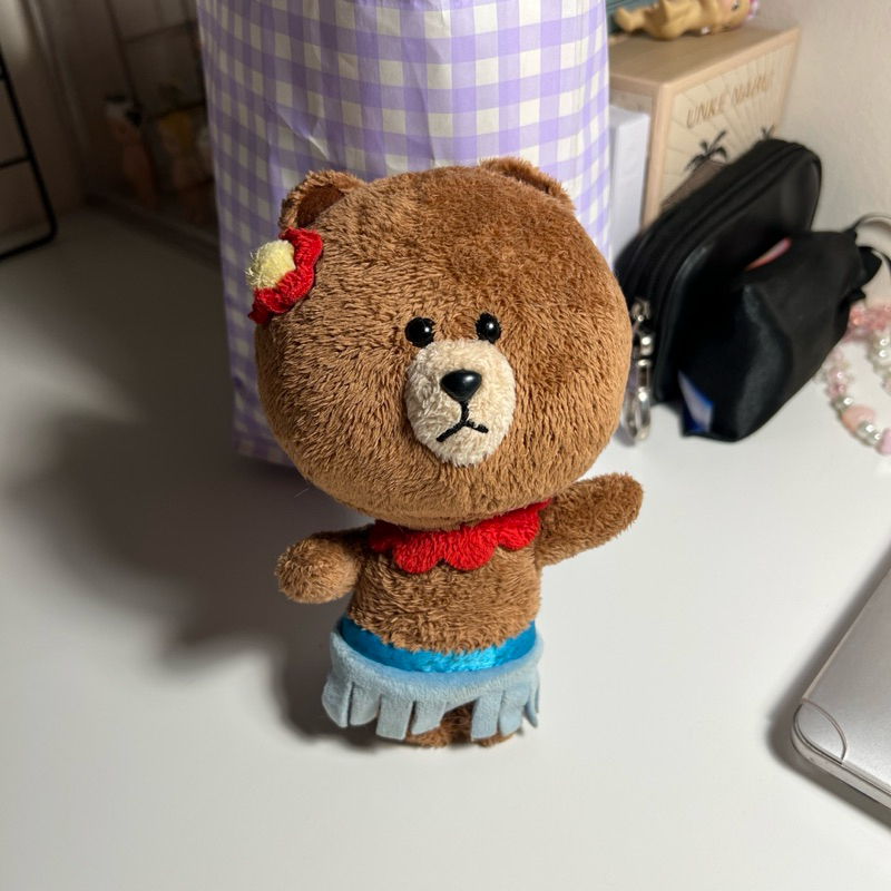 LINE Brown Hawaii Tahiti Plush Doll Original