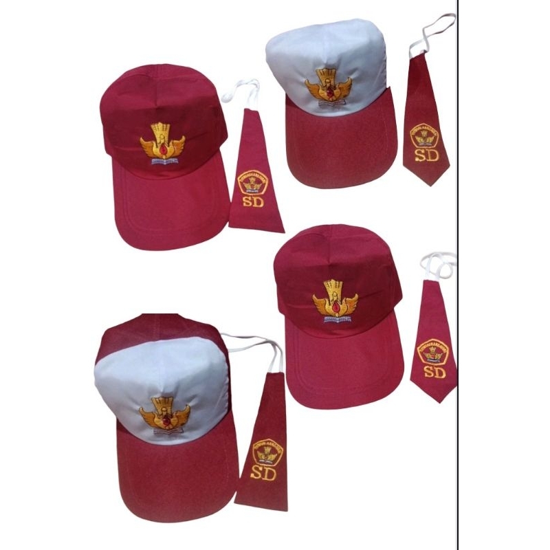 topi dan dasi sekolah sd