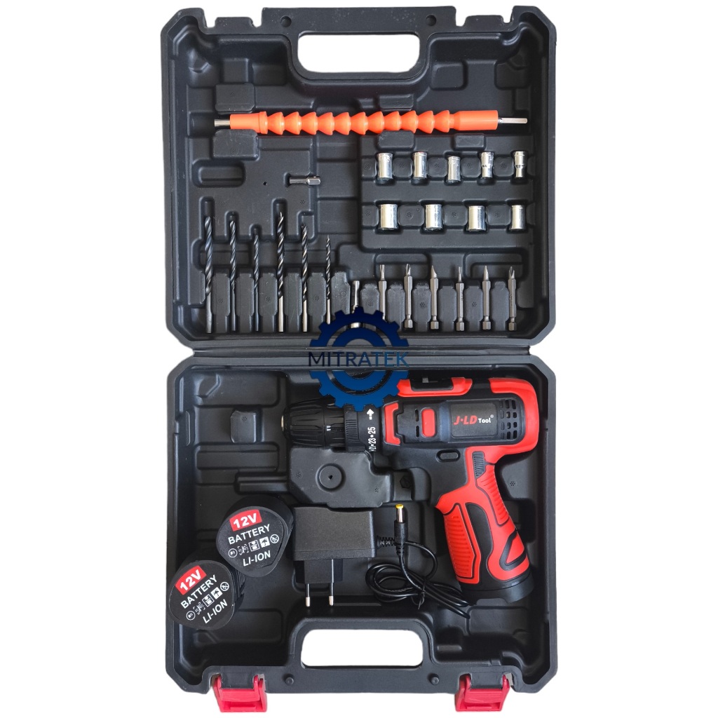 Bor Baterai 12V JLD Full Set Koper