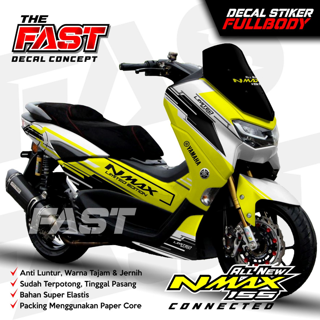 (PROMO SPECIAL) Decal Sticker Yamaha Nmax New155 Fullbody Hijau Stabilo Decal stiker nmax New155 sti