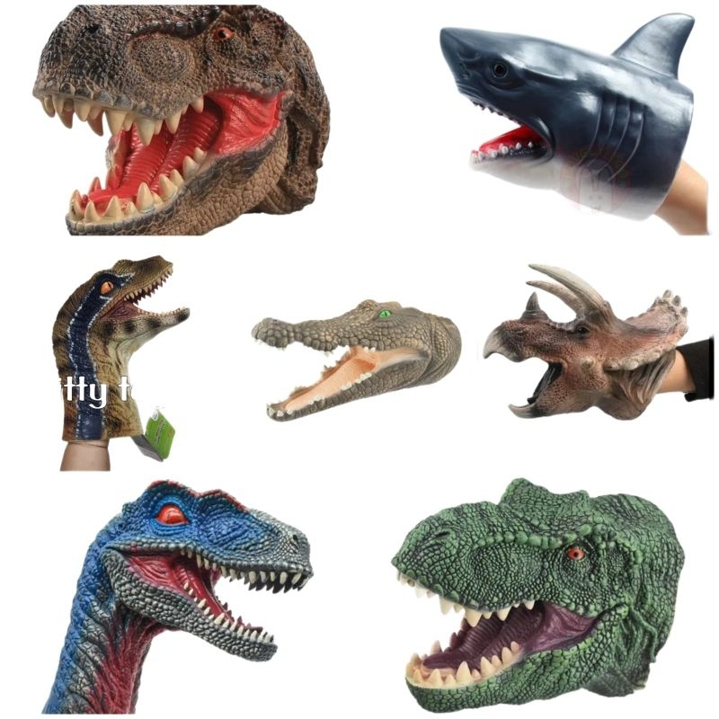 BONEKA TANGAN KEPALA HIU TIGER IKAN NEW CANNA