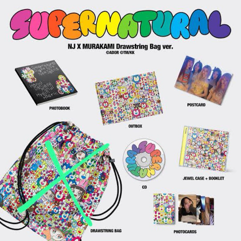 Supernatural New Jeans Album Newjeans GG Ador Girl Group Without Tanpa Drawstring Bag Album only Out