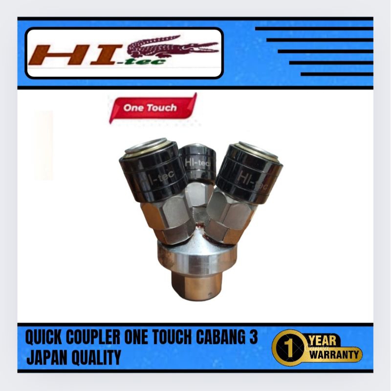 Hitec Quick Coupler Nepel Sambungan Selang Kompresor Cabang 3