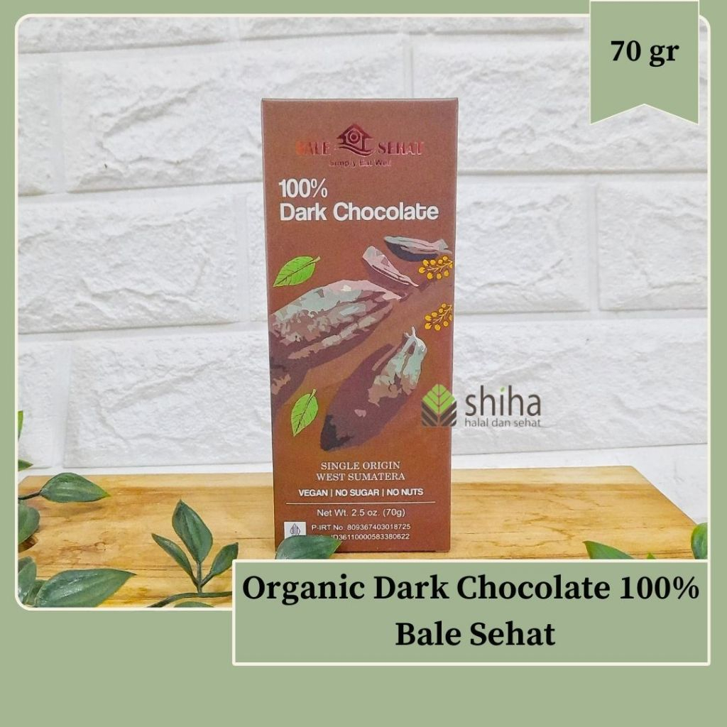 

Dark Chocolate 100% Vegan Bale Sehat 70 gr | Warung Shiha