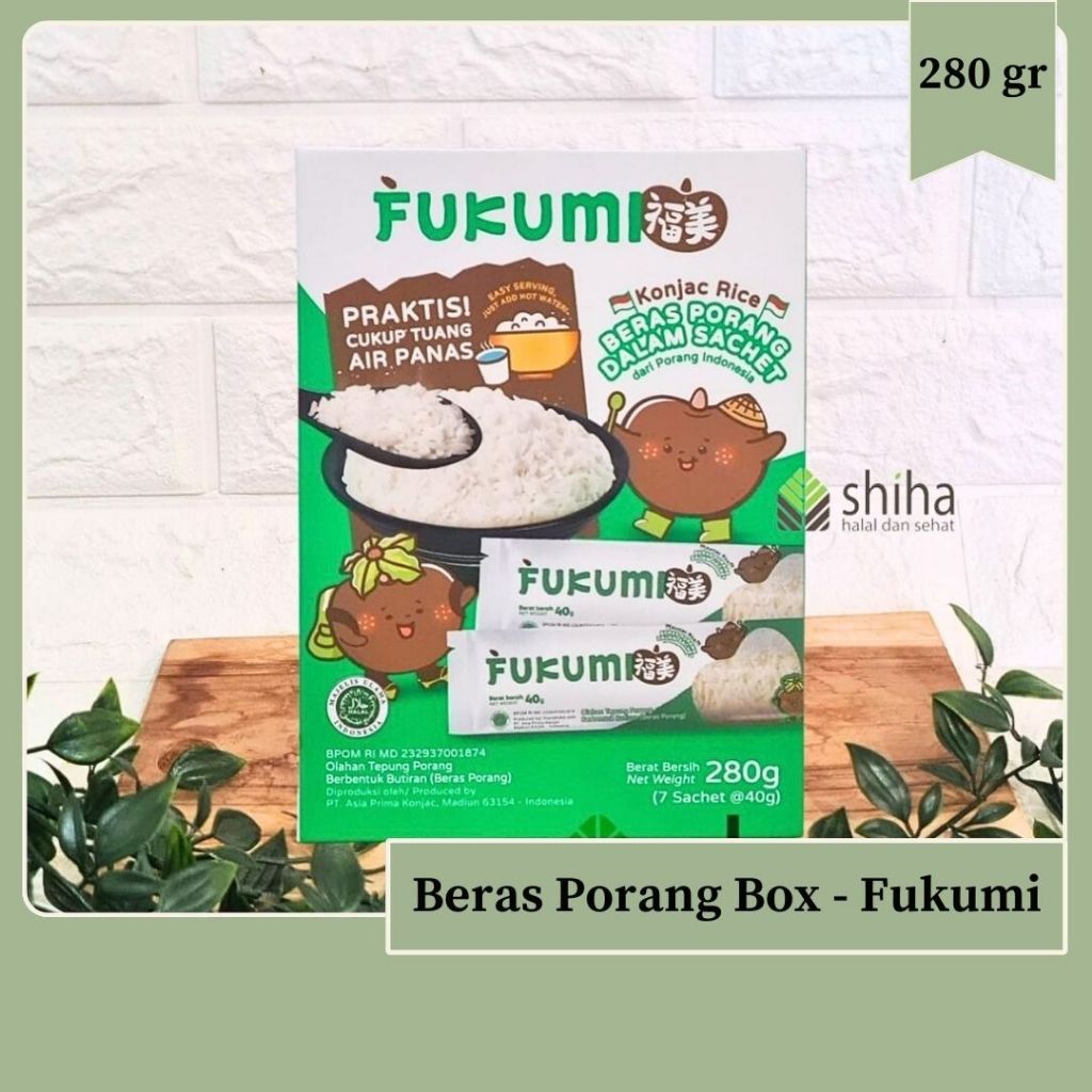 

FUKUMI Beras Porang Box Sachet - Shirataki/Konjac Rice | Warung Shiha