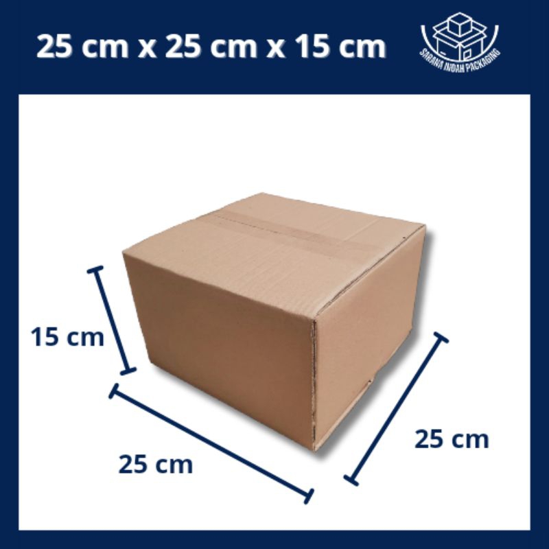 

(5 pcs) Kardus Packing Polos Sedang, Box Packing dll 25x25x15 cm
