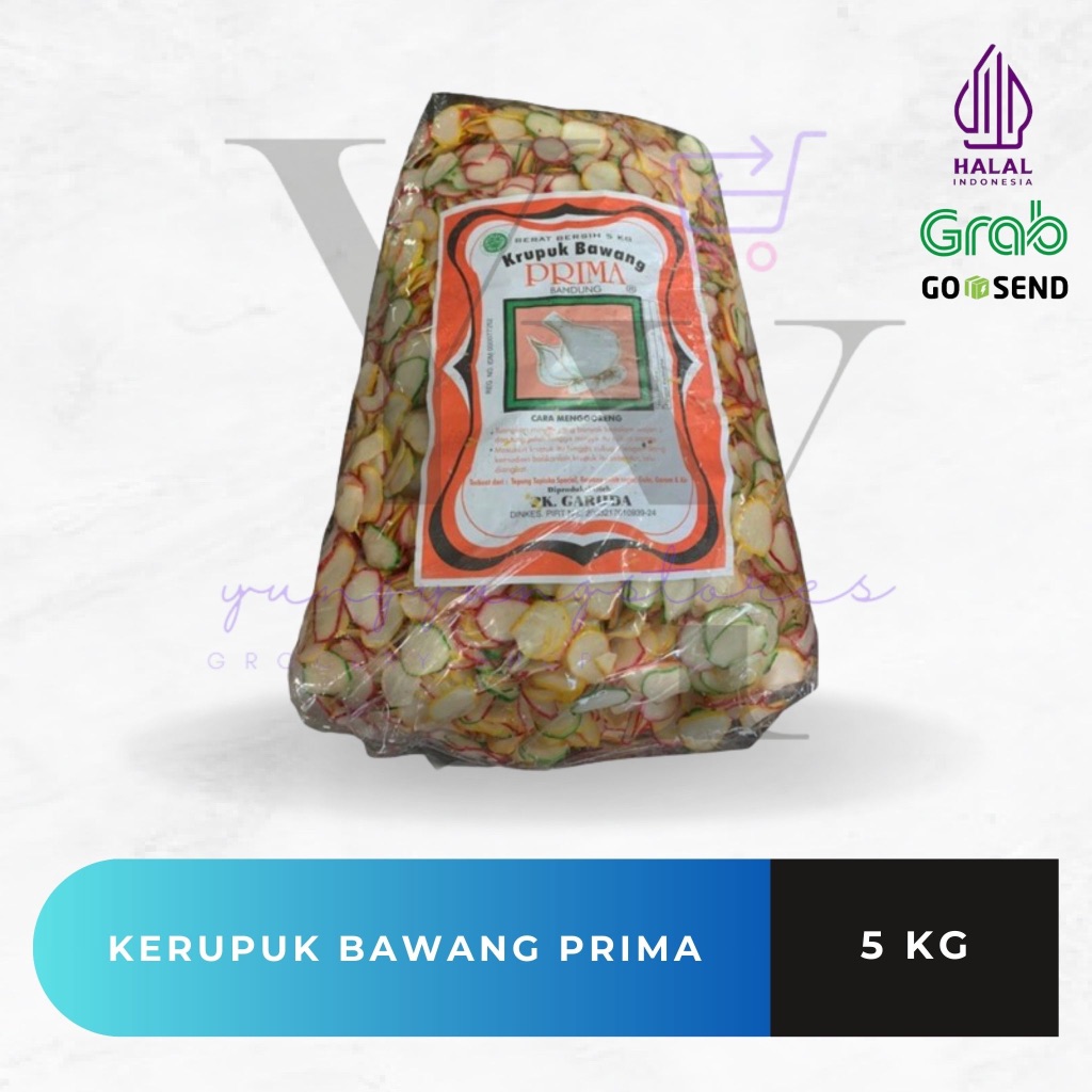 

1 Bal Isi 5 Kg Kerupuk Bawang Cap Prima Bandung