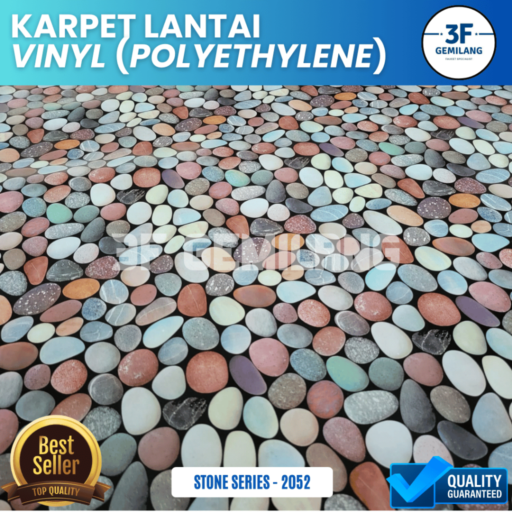 3F GMG - VINYL PER ROL isi PANJANG 14 METER Karpet Lantai POLYETHYLENE Lebar 1,2meter Gulungan - Wal