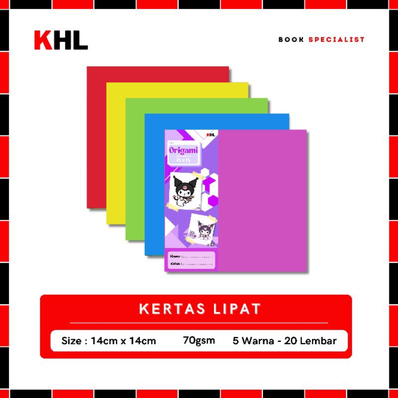 

KHL - Origami / Kertas Lipat 14 x 14 isi 20 lembar SPECIAL EDITION KUROMI