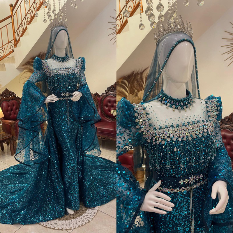 Gaun pengantin | Gaun pengantin slim premium | Gaun pengantin mewah elegan