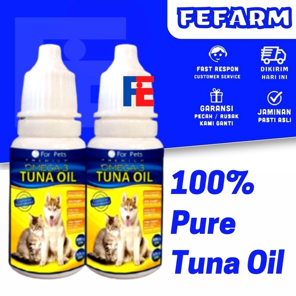 PROMO  MINYAK IKAN TUNA CAIR  Tuna Oil Kucing Anjing FEFARM