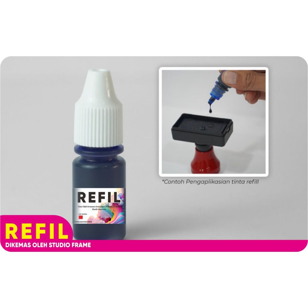 

Tinta stempel flash isi ulang ukuran 5ml