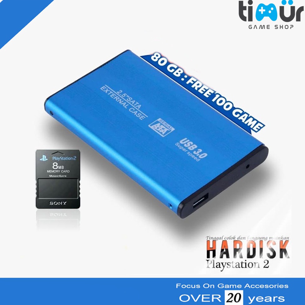 ORDER SAJA GAN Harddisk Hardisk Eksternal Luar PS2 Support Semua PS2 8GB