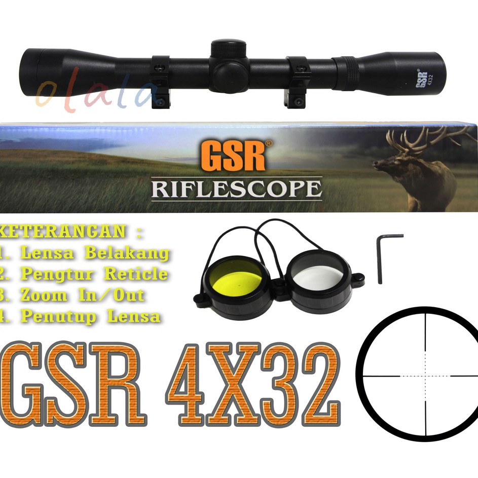 Flash Discount  Teleskop Riflescope GSR 4x32