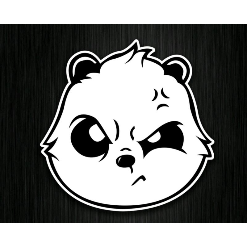 

sticker lucu STICKER KEPALA PANDA sticker full cutting