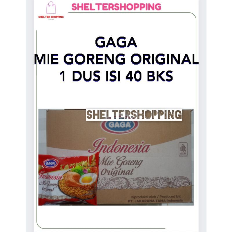 

(KARGO) GAGA Mie Goreng Original 1 Dus isi 40 Bks