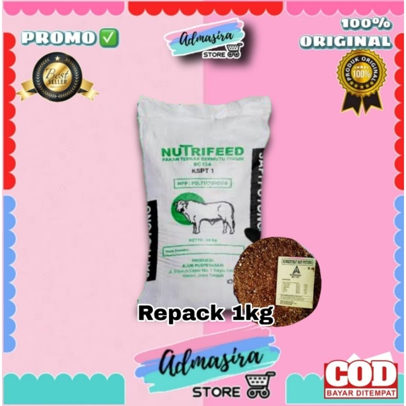Konsentrat Sapi NUTRIFEED BC 134 Hitam Penggemuk Sapi Kambing Bancar Indofeed Berkualitas