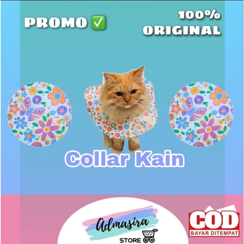 COLLAR Kucing Junior Kain Pengaman Collar Cat Bahan Kain