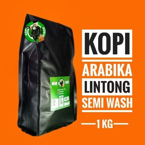 

Kopi Arabika Lintong Premium Proses Semi Wash Profil Medium Roast Biji,Bubuk, Giling