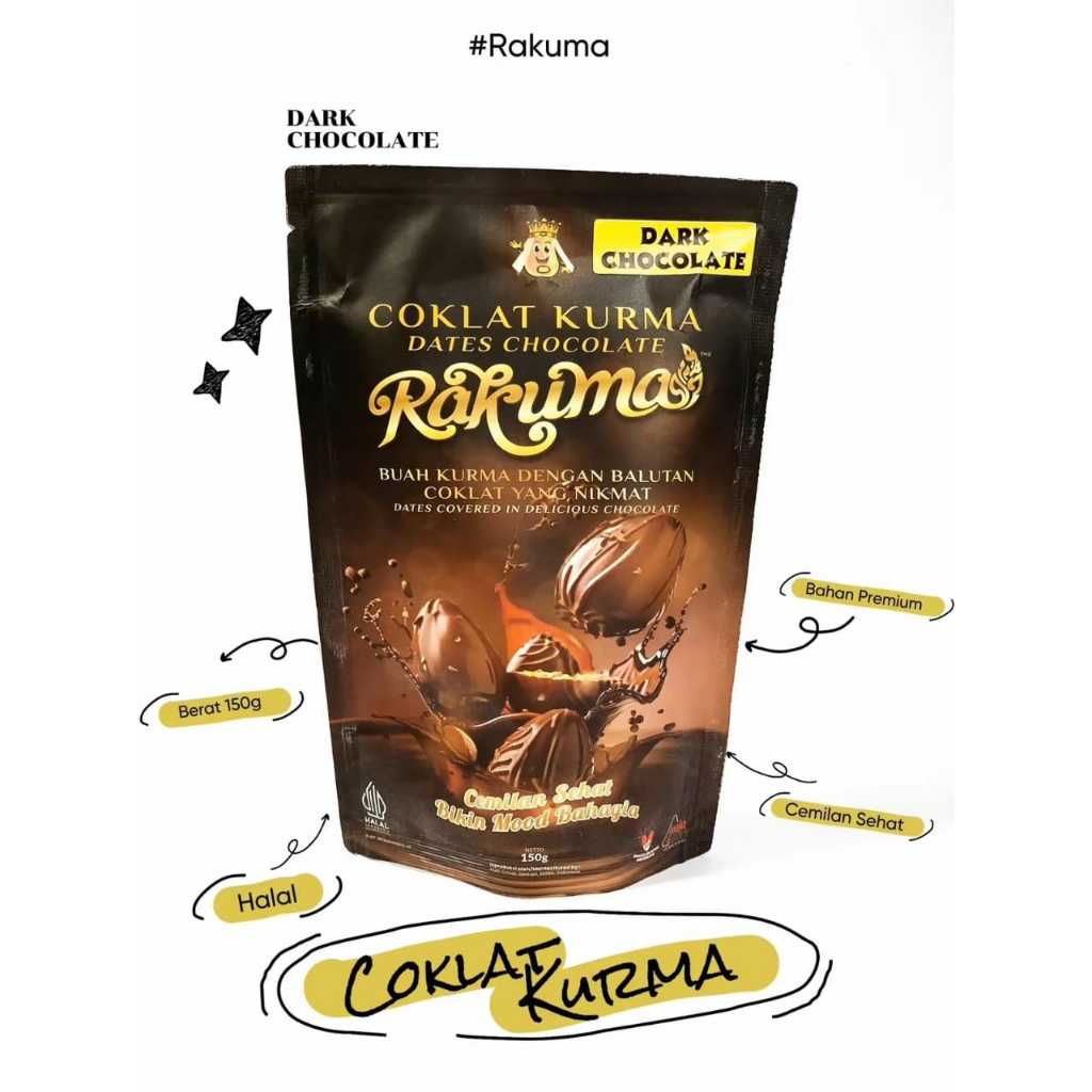 

Rakuma Kurma Coklat, Energy Ball Coklat Kurma, KurCok Dark Chocolate