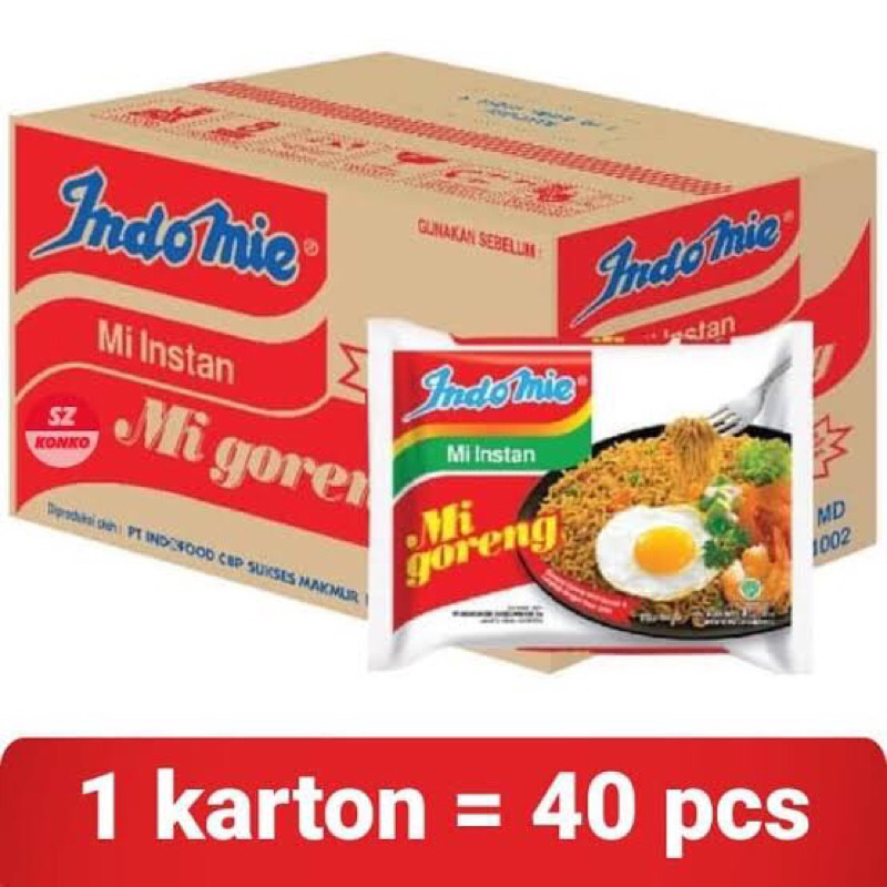 

Mi Goreng Indomie 1 Karton isi 40 pcs | Mi Instan INDOMIE | Indomie Goreng ECER GROSIR