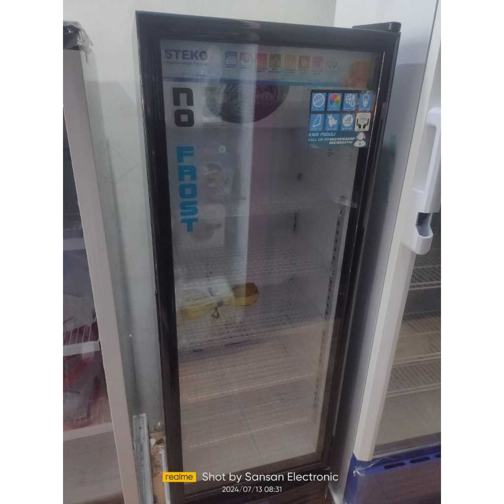 Showcase Steko 5rak- Pendingin Minuman Steko MG-220 (Khusus Dalam Kota Serang-Banten)