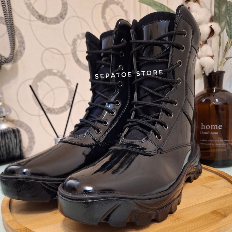 SEPATU PDL TNI HITAM KILAP SEPATU PDL TNI SEPATU PDL POLRI SEPATU PDL SATPAM SEPATU PDL SECURITY