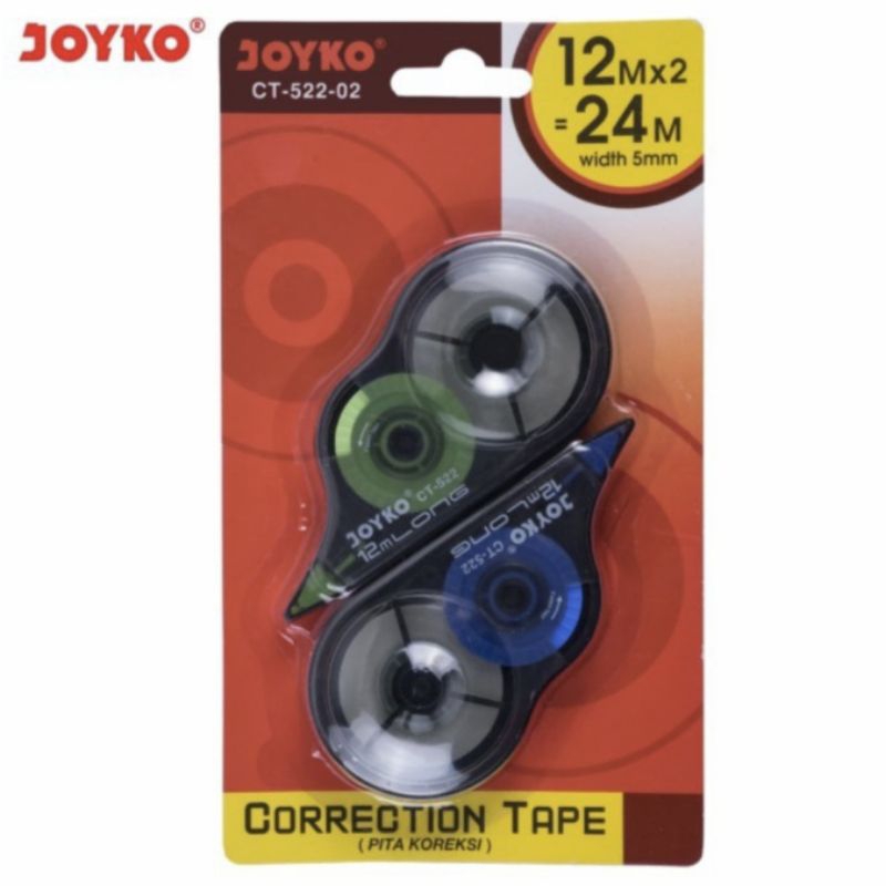 

Correction Tape Joyko CT-522-02 Isi 2Pcs 1Set / Pita Koreksi Tipex